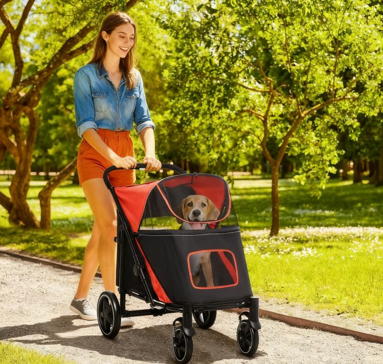 Large One-Click Folding Dog Stroller