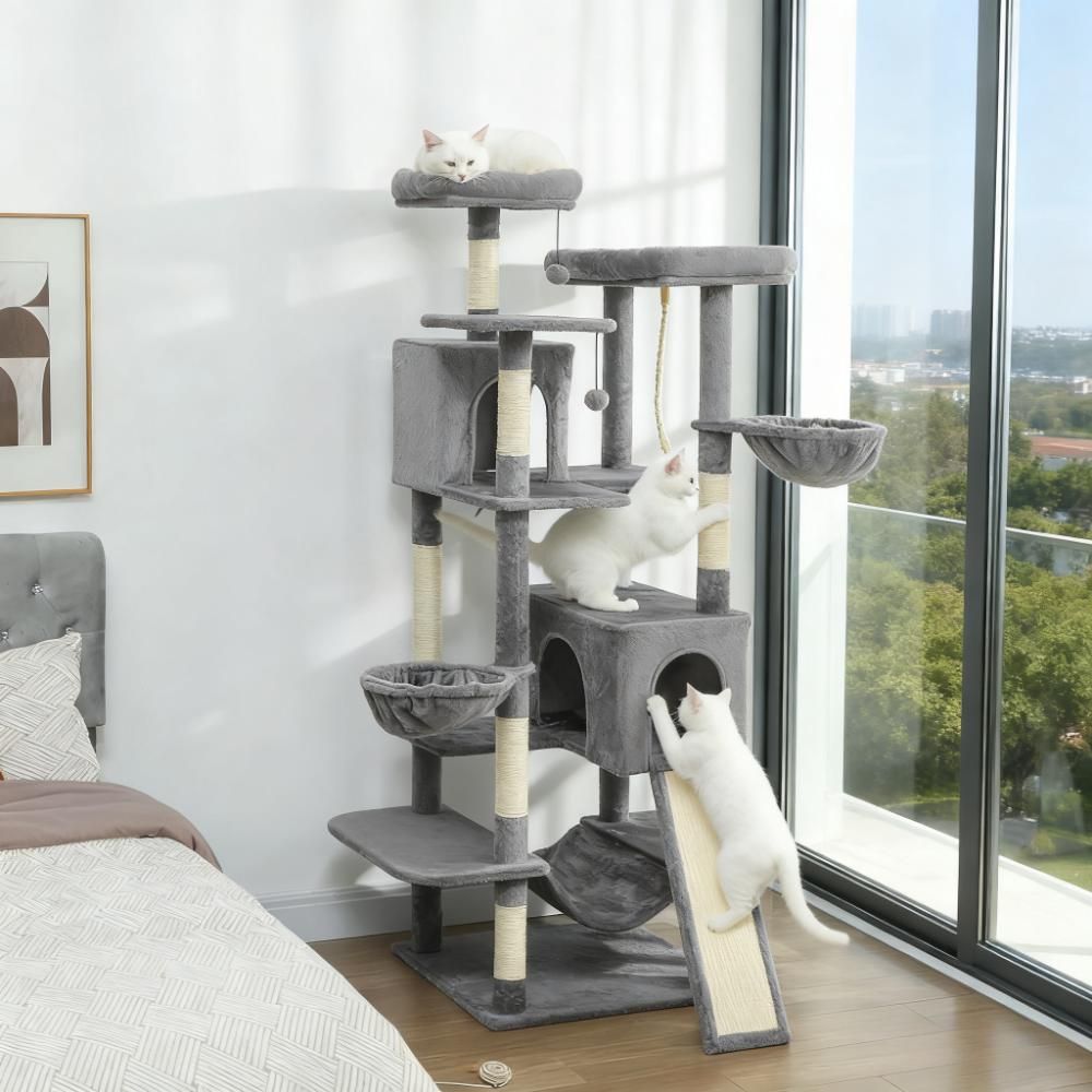 69-Inch Multi-Level Cat Tree with Two Condos