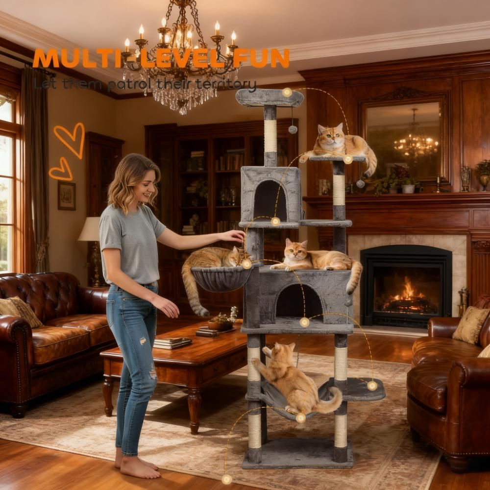 80-Inch Multi-Level Cat Tree Tower — view 4
