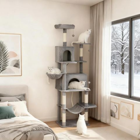 80-Inch Multi-Level Cat Tree Tower — view 1