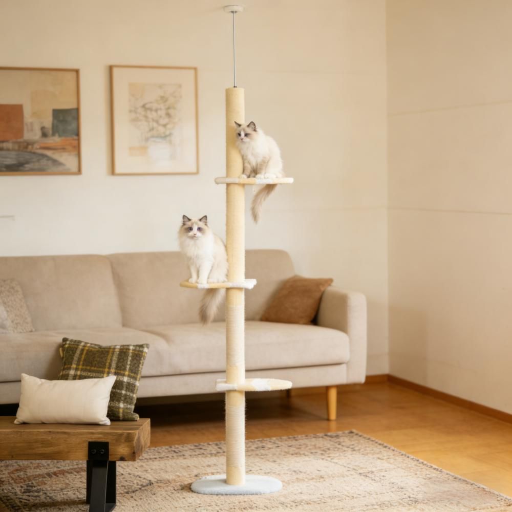 4-Tier Floor-to-Ceiling Cat Tree