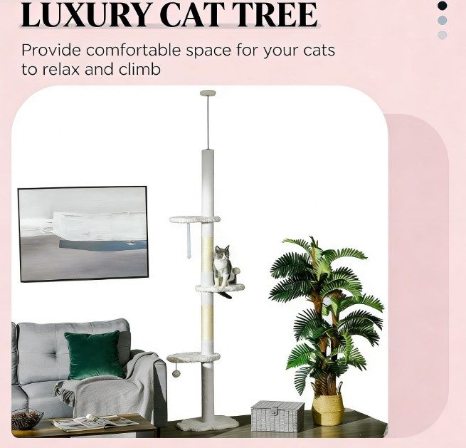 Floor-to-Ceiling Cat Tree with Cloud Perches — view 4