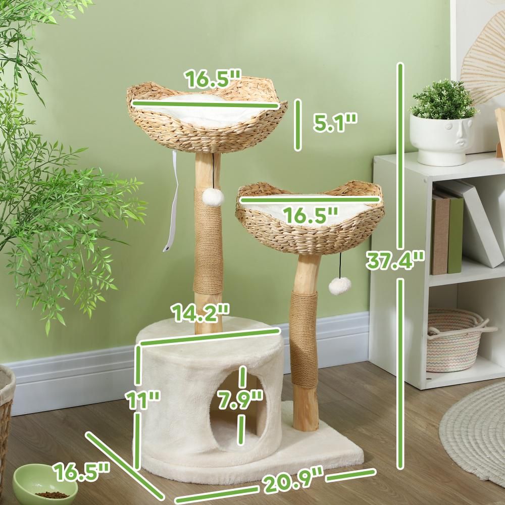 Cattail Cat Tree with Jute Scratching Posts — view 3