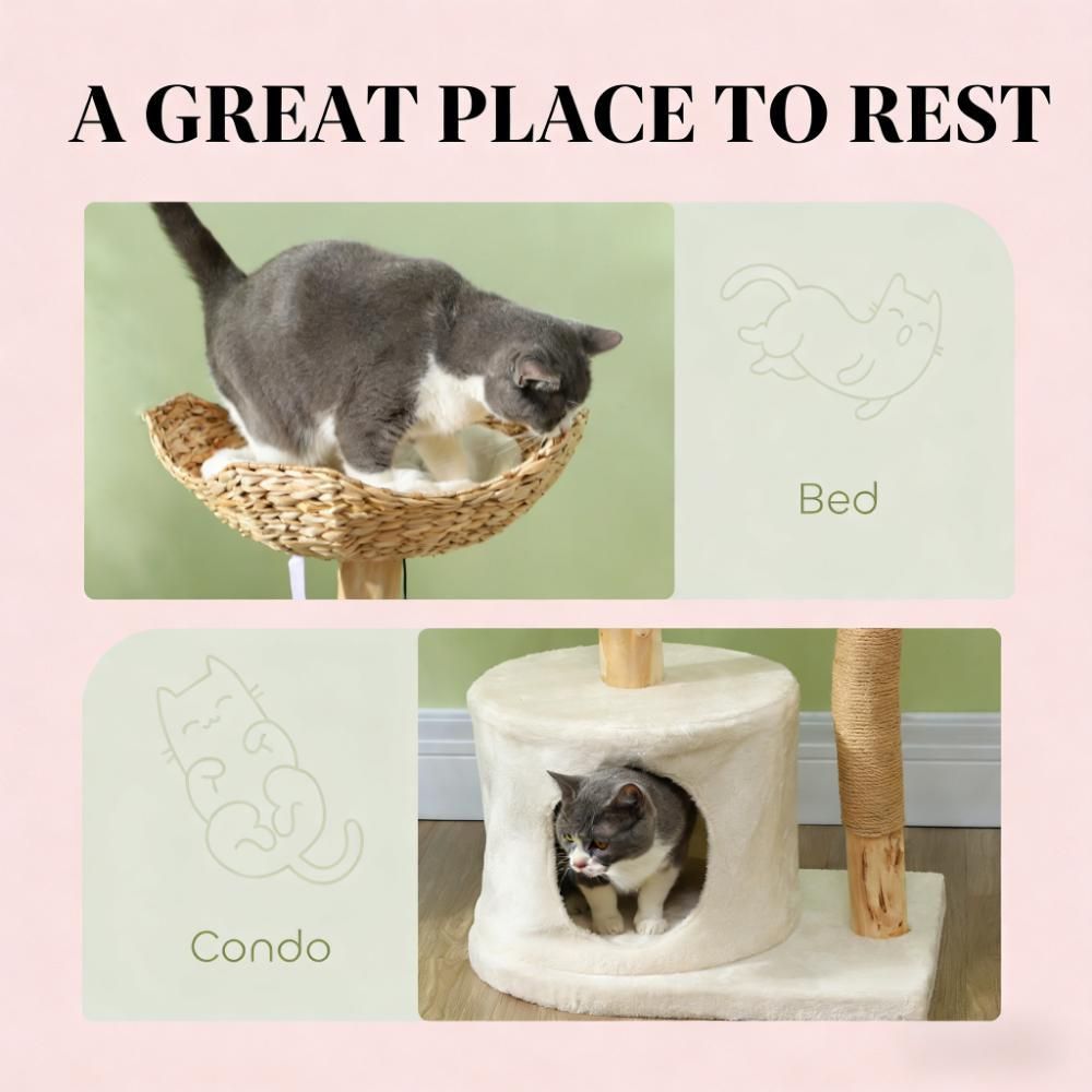 Cattail Cat Tree with Jute Scratching Posts — view 4