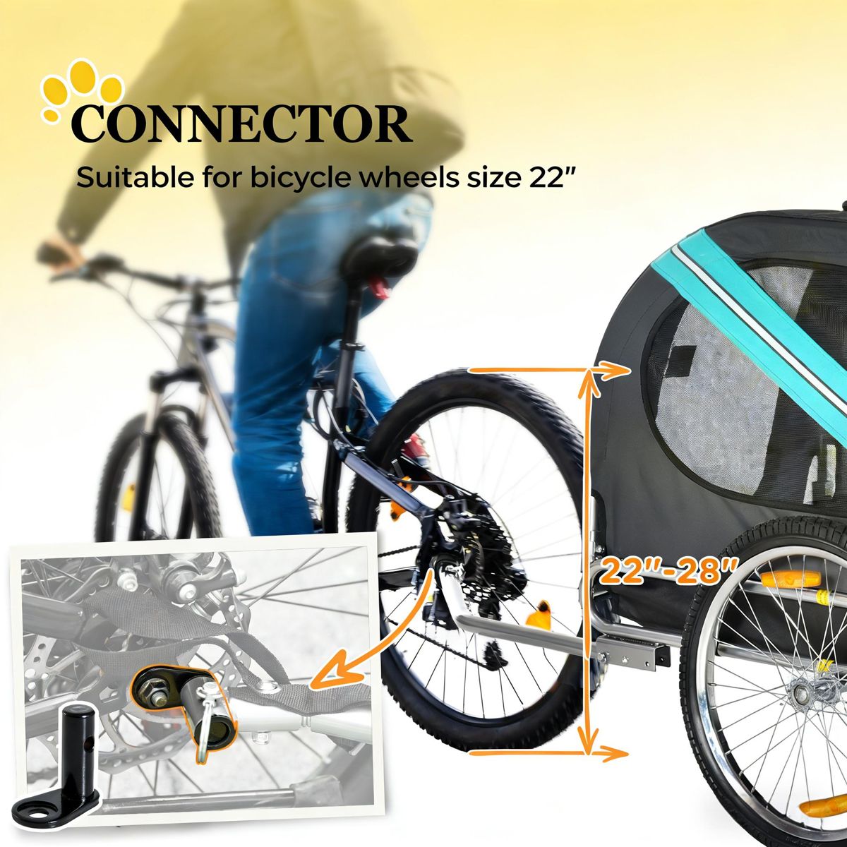 Pet Bike Trailer for Medium Dogs — view 3