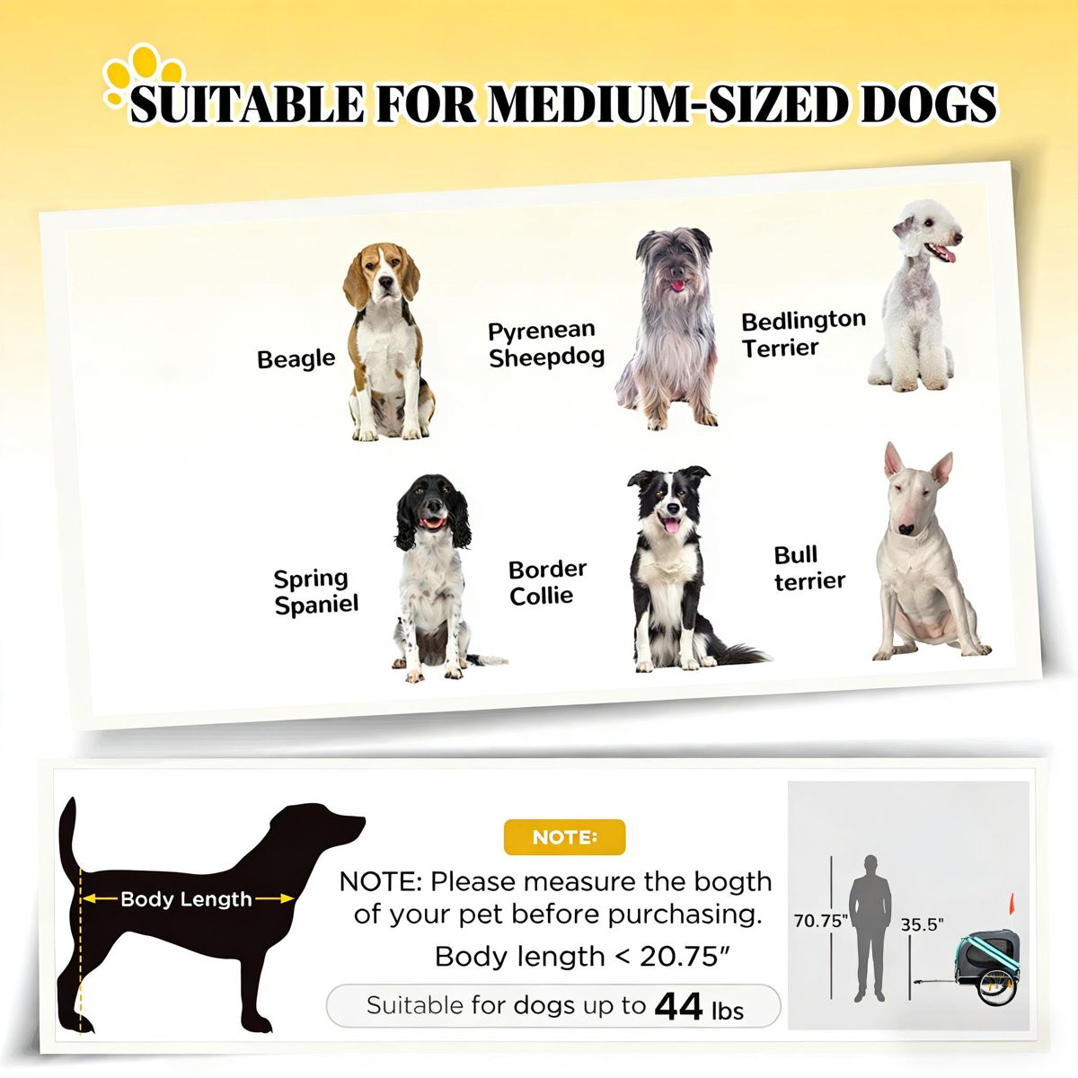 Pet Bike Trailer for Medium Dogs — view 4