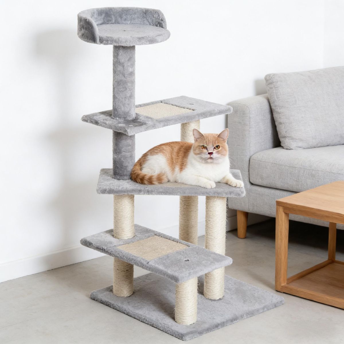 Spiral Stair Cat Tree with Round Top Perch — view 2