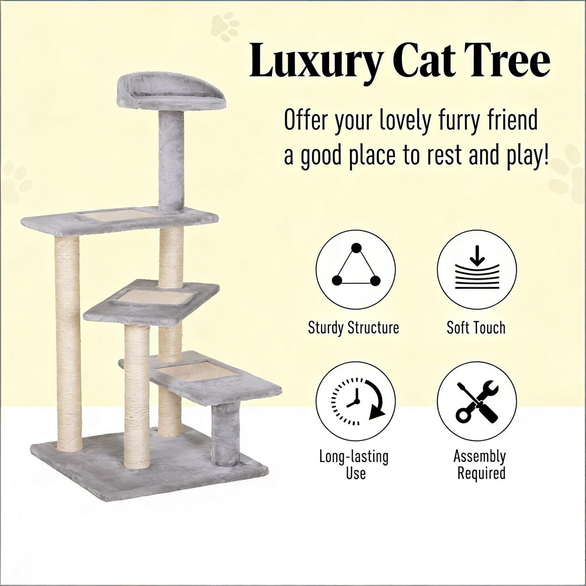 Spiral Stair Cat Tree with Round Top Perch — view 3