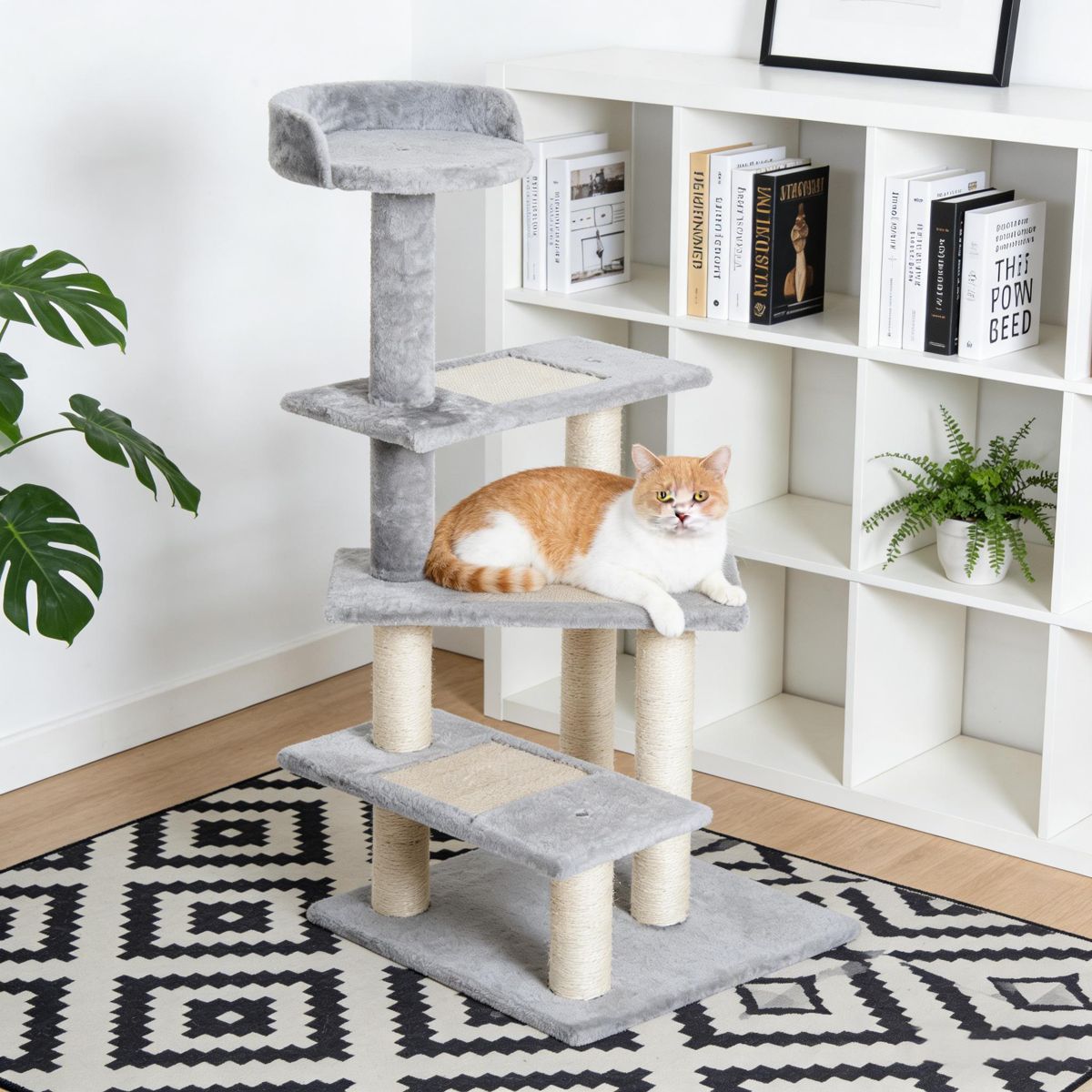 Spiral Stair Cat Tree with Round Top Perch
