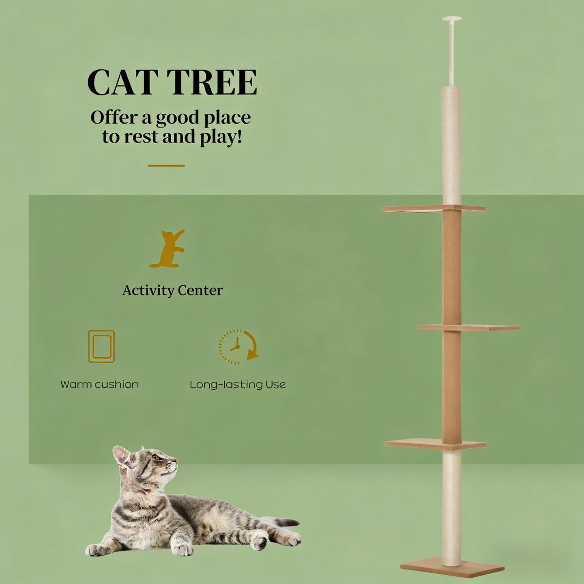 8.5-Foot Adjustable Floor-to-Ceiling Cat Tree — view 3