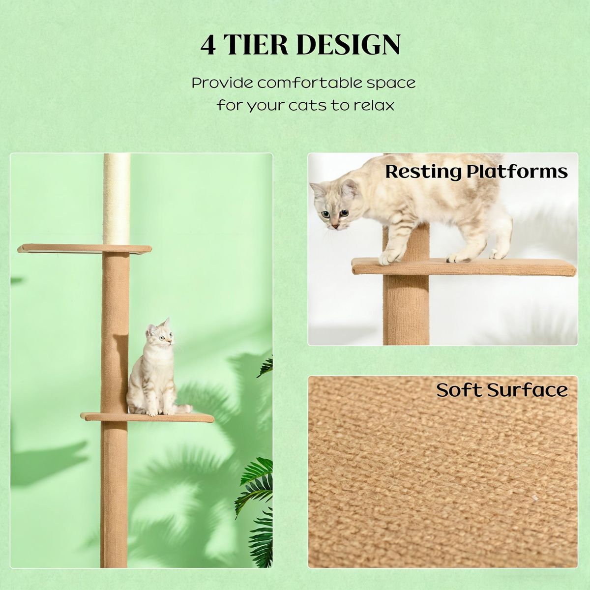 8.5-Foot Adjustable Floor-to-Ceiling Cat Tree — view 4