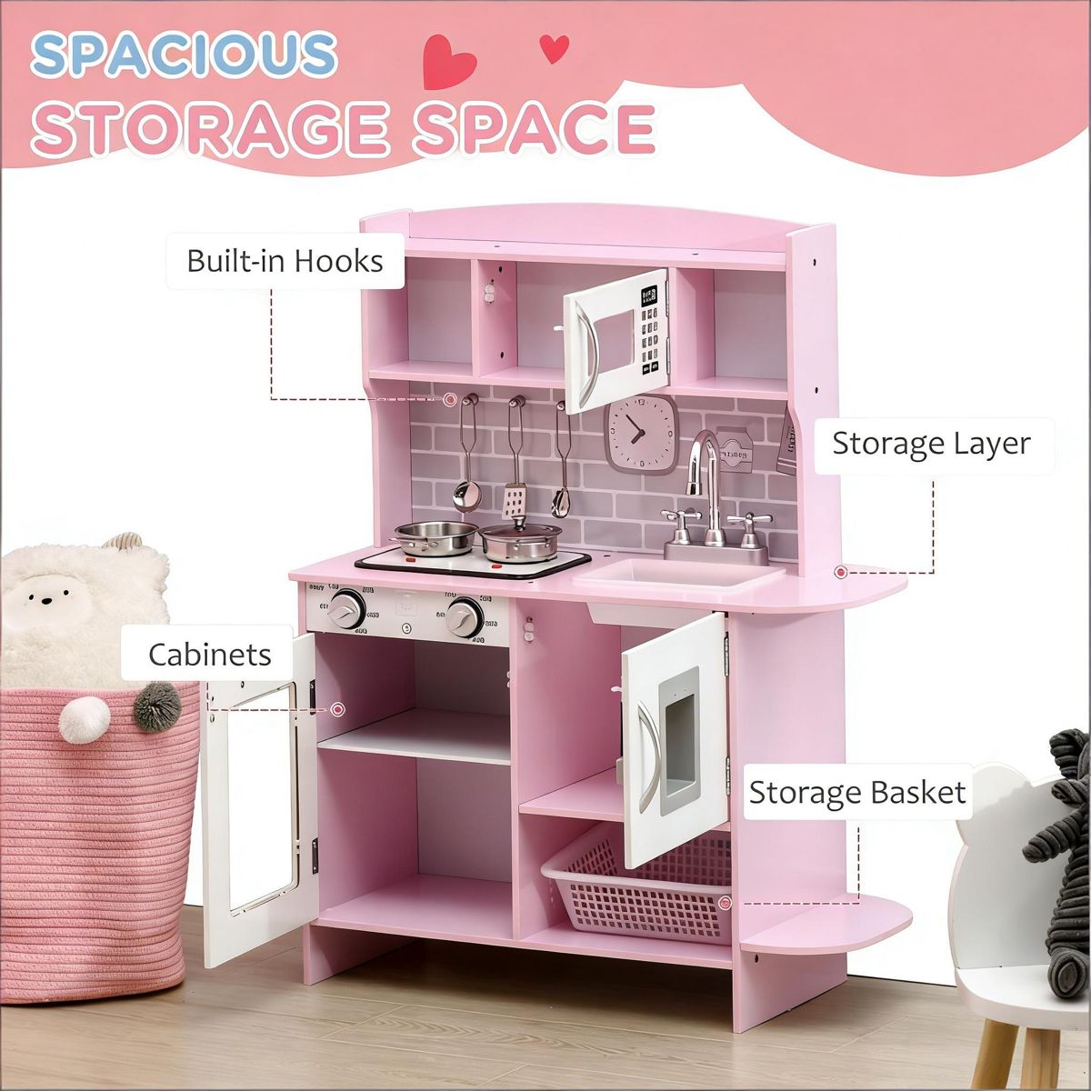 Play Kitchen with Water Dispenser and Oven — view 4