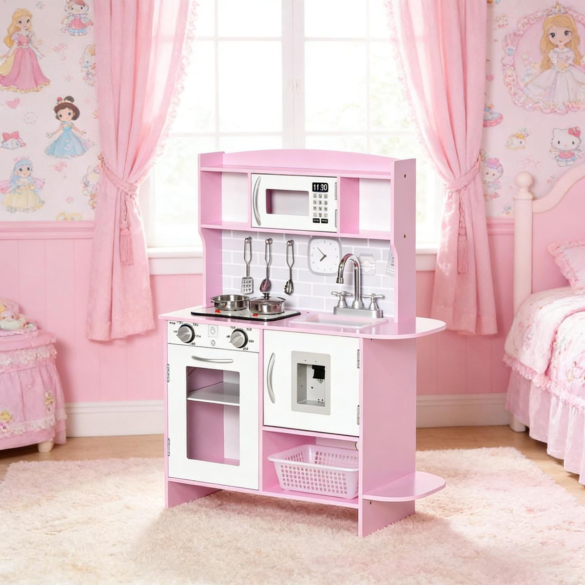 Play Kitchen with Water Dispenser and Oven