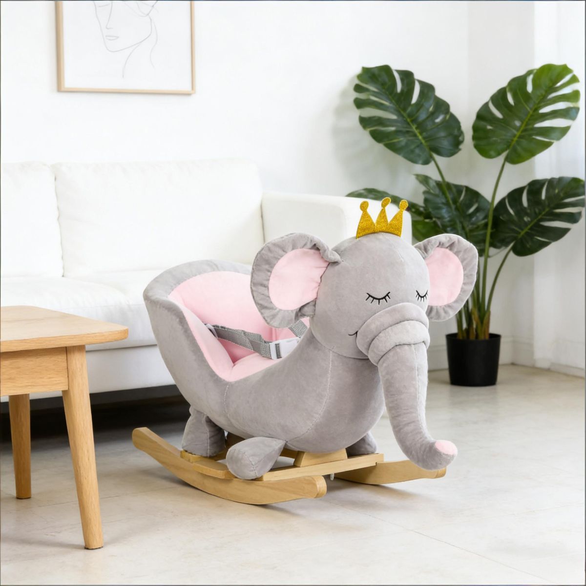 Plush Elephant Rocker with Sound — view 4