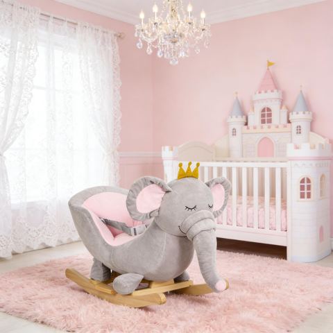 Plush Elephant Rocker with Sound