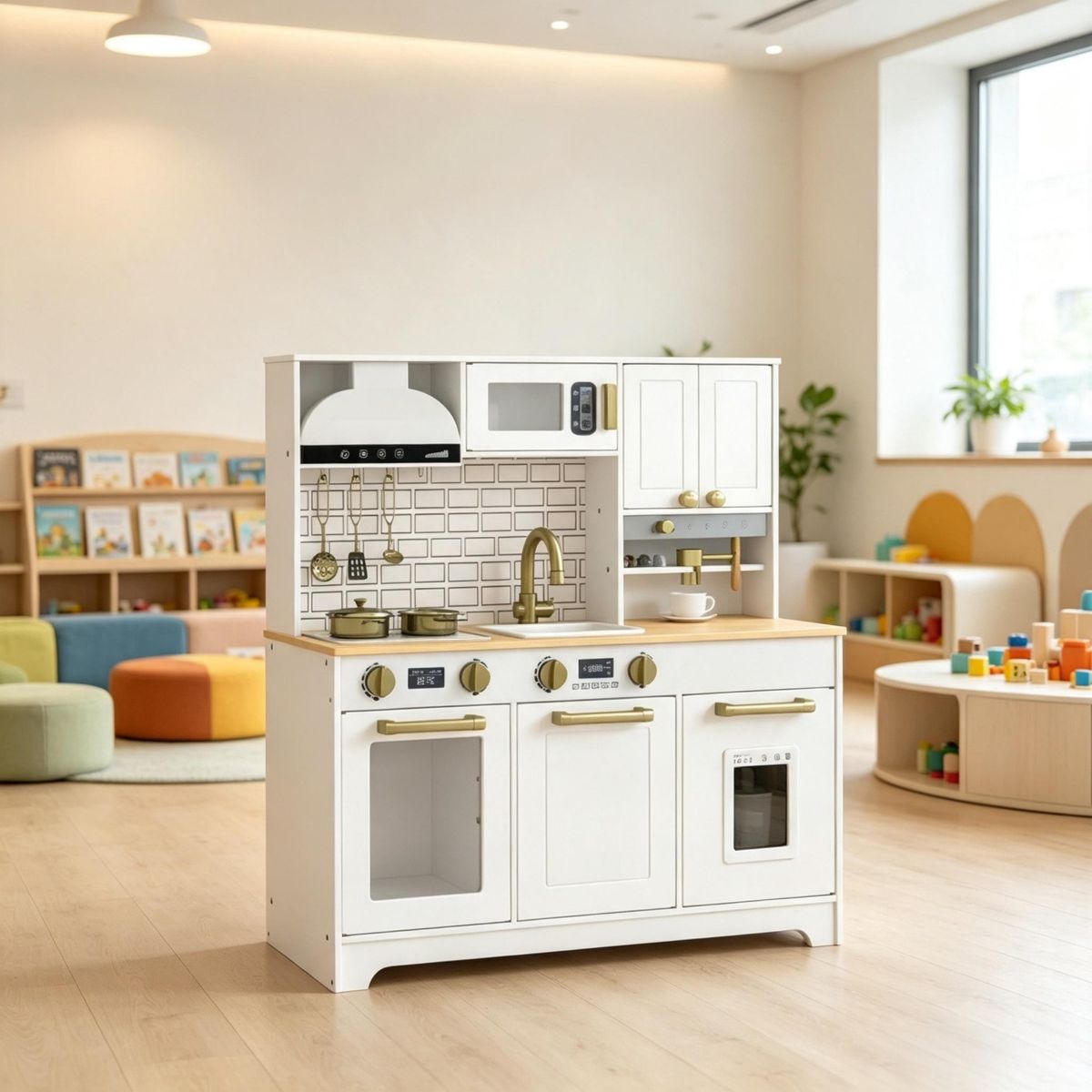 All-in-One Play Kitchen with Storage Cabinets — view 2