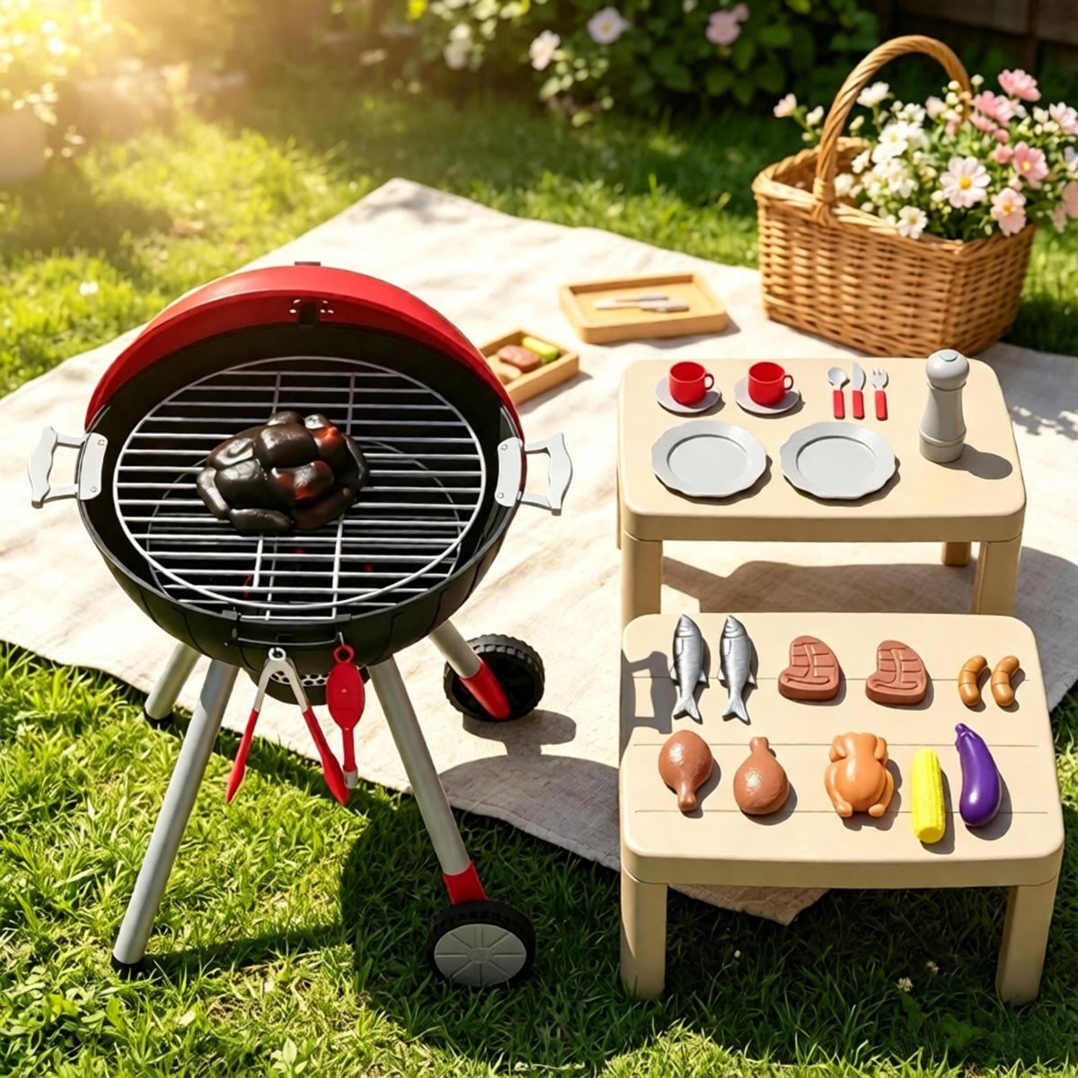 Pretend BBQ Grill Playset — view 2