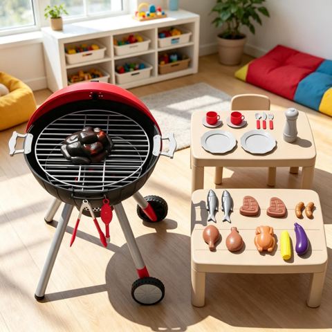 Pretend BBQ Grill Playset