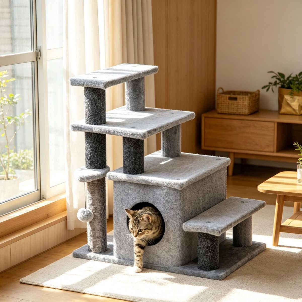 Multi-Level Cat Tree with Adjustable Steps — view 3
