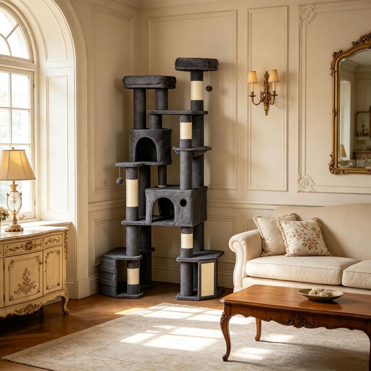 79-Inch Cat Tower with Split Dual Base — view 2