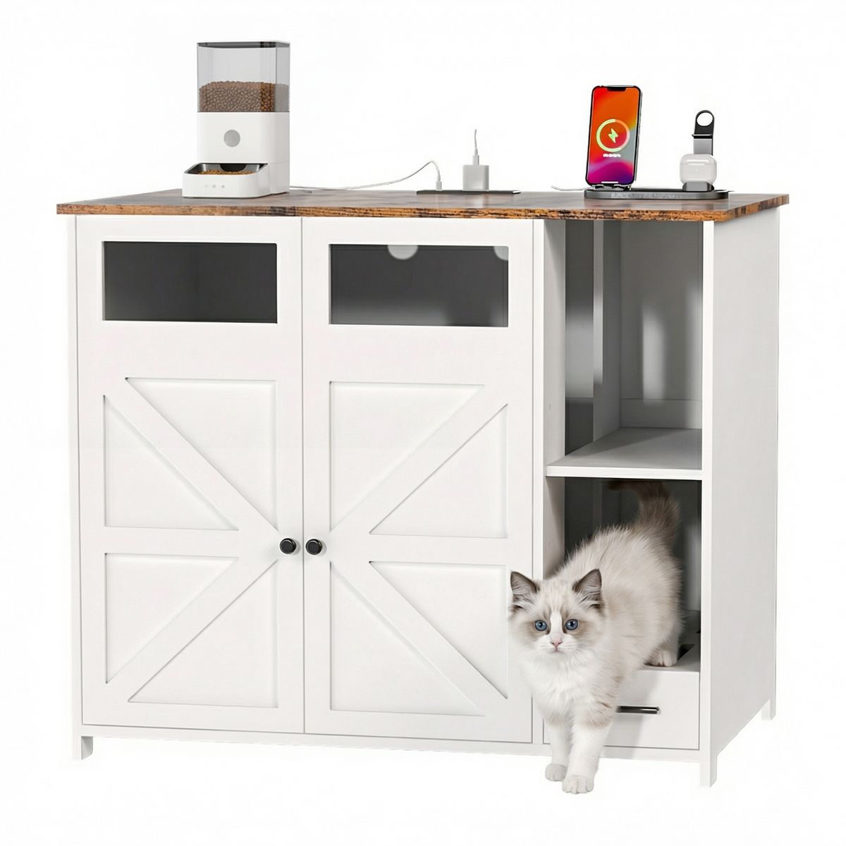 Extra-Large Litter Cabinet with Power Strip