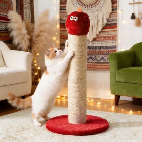 22-Inch Monster Scratching Post with Wood Base