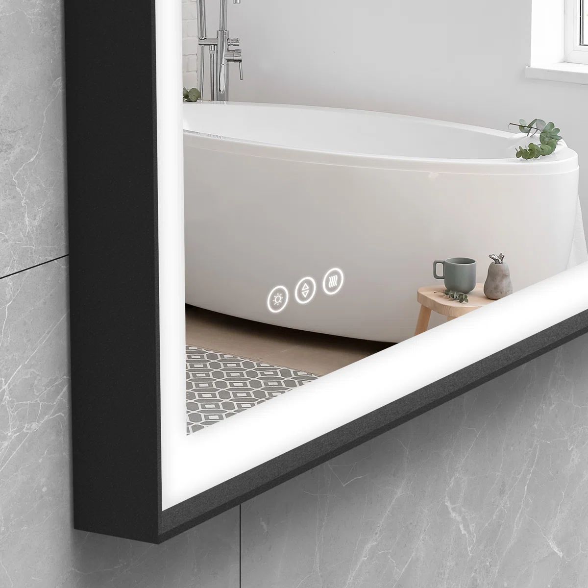 28 x 20 Rectangular LED Anti-Fog Vanity Mirror — view 3