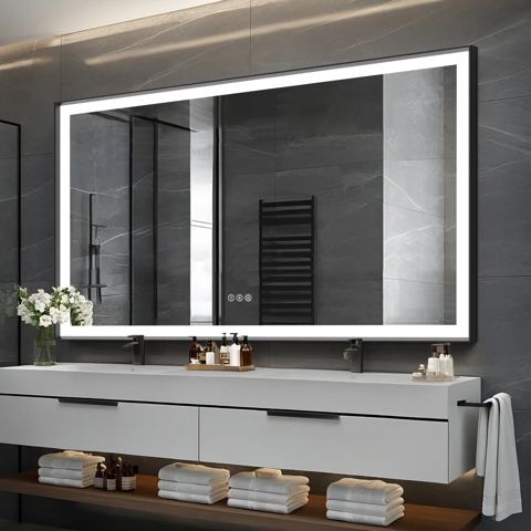 28 x 20 Rectangular LED Anti-Fog Vanity Mirror