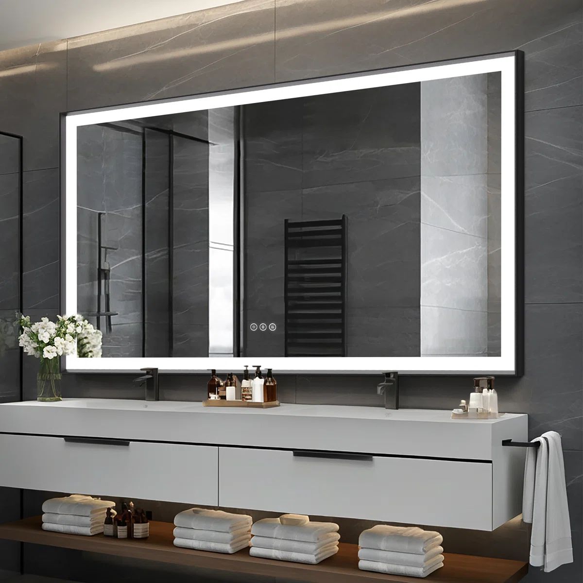 28 x 20 Rectangular LED Anti-Fog Vanity Mirror