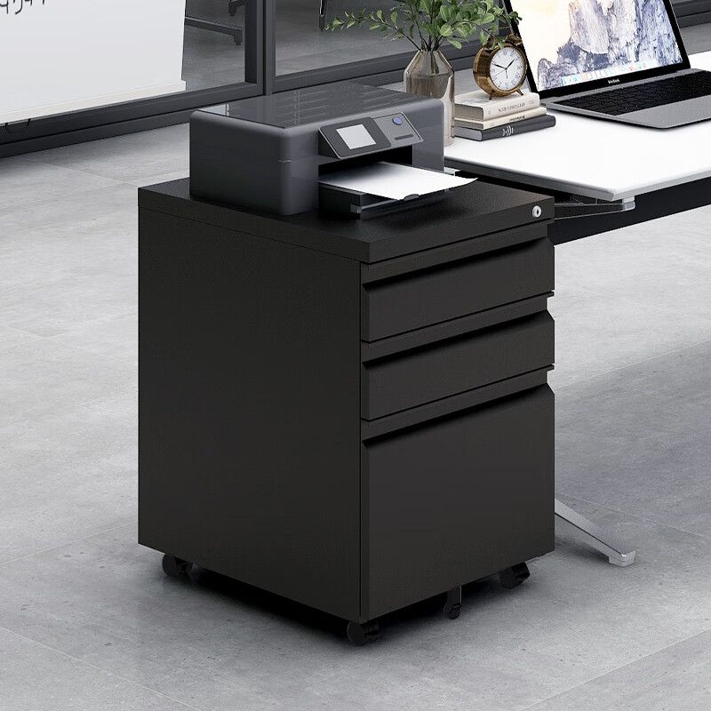 Three-Drawer Locking Mobile File Cabinet
