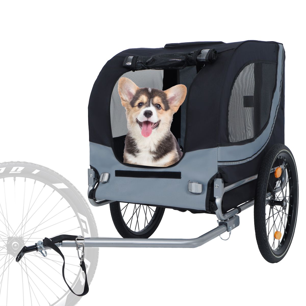 Large Weather-Resistant Dog Bike Trailer — view 2