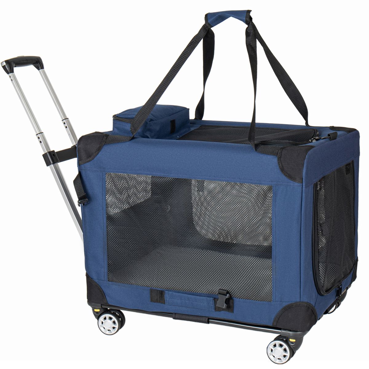 24-Inch Rolling Collapsible Travel Dog Crate