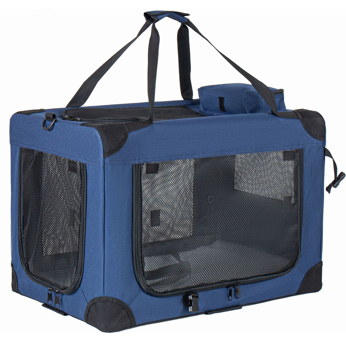 40-Inch Folding Soft Crate with Three Mesh Doors
