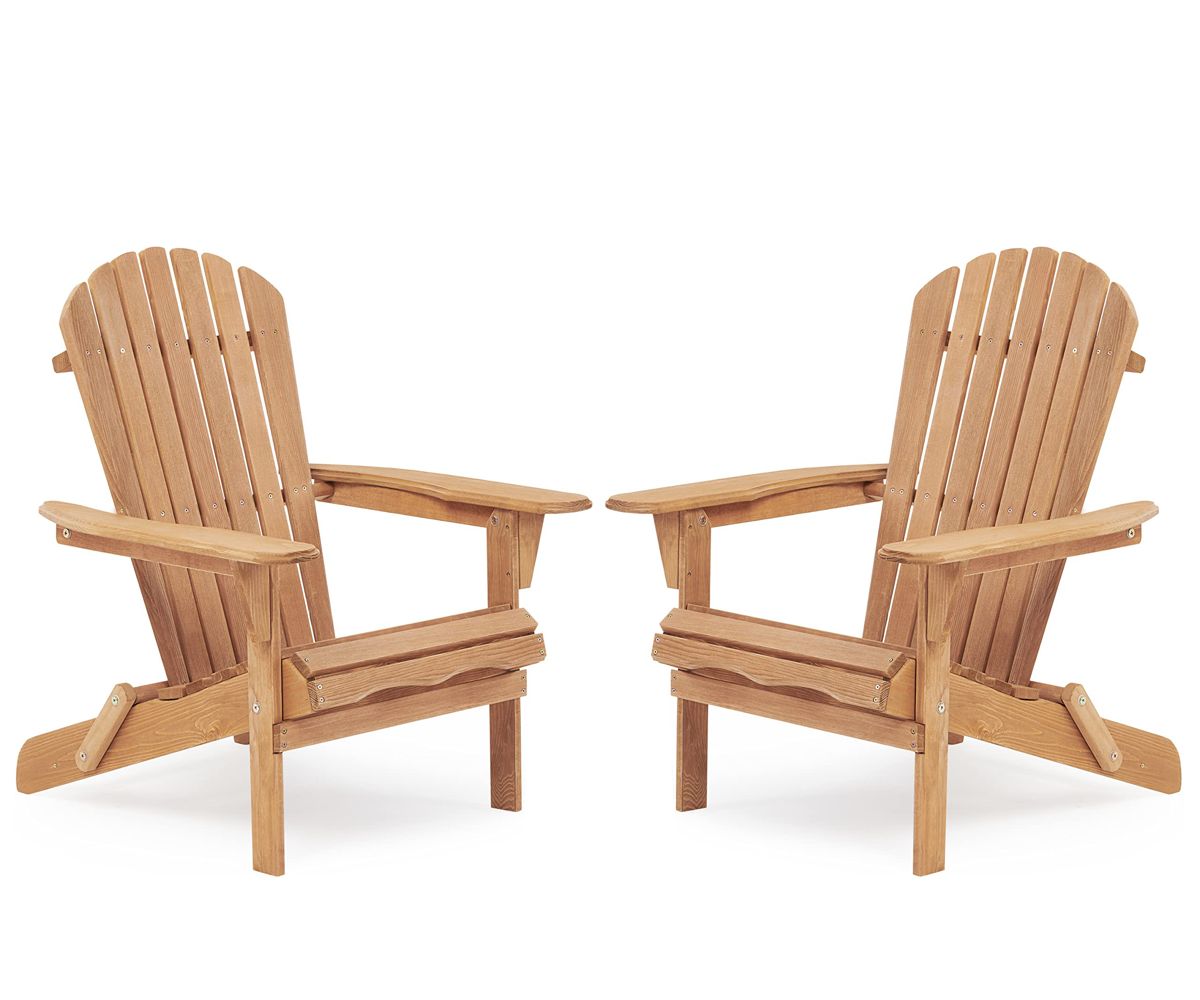 Folding Hemlock Adirondack Chairs, Set of 2 — view 4