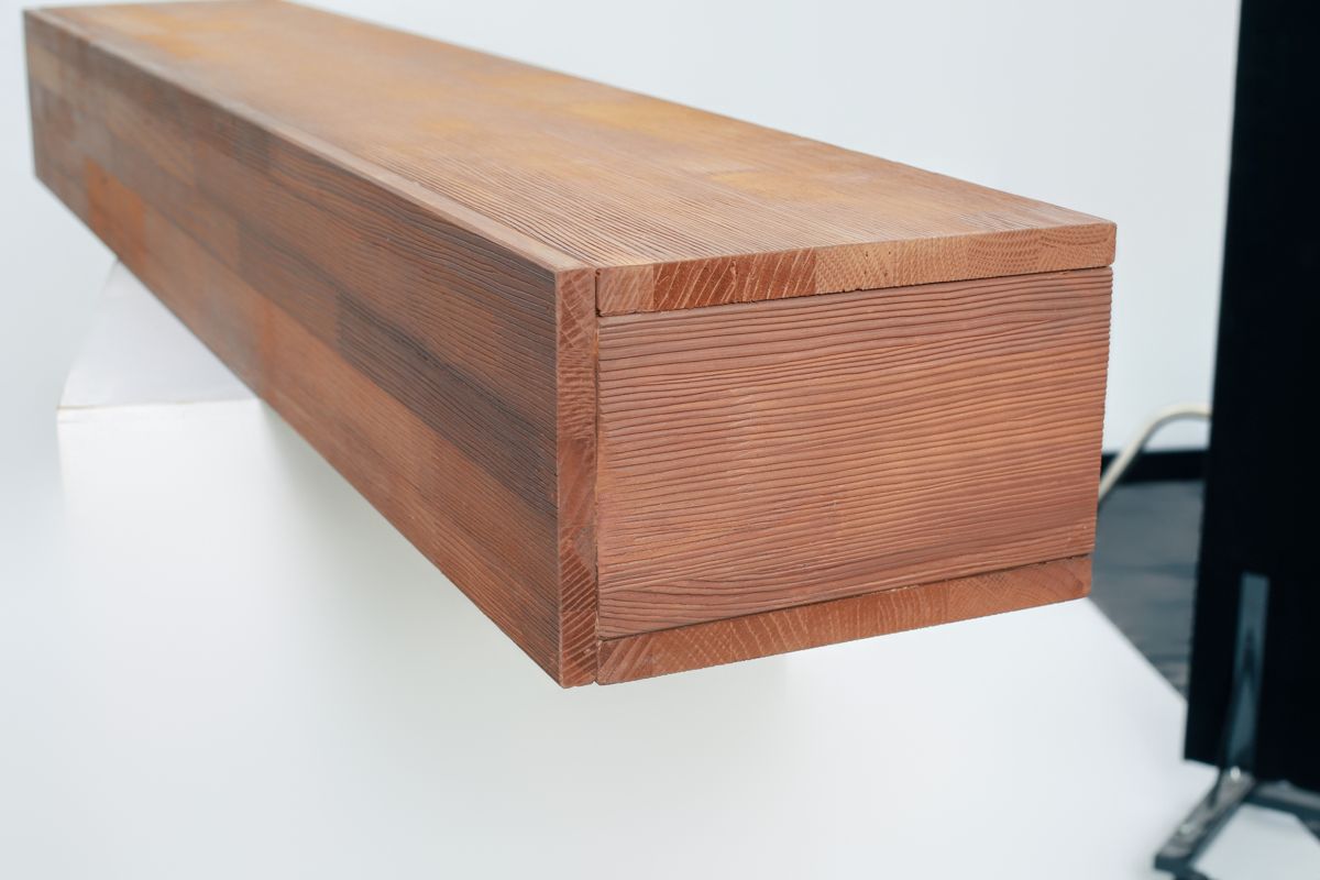 72-Inch Rustic Cedar Floating Mantel Shelf — view 3