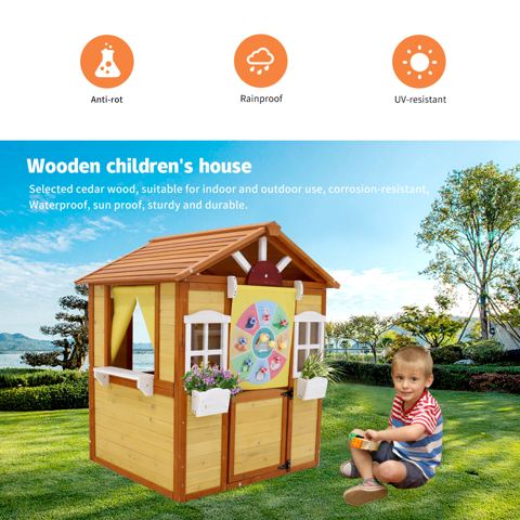 Wooden Cottage Playhouse