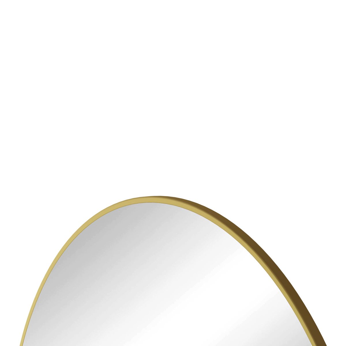 48-Inch Gold Metal Framed Round Wall Mirror — view 3