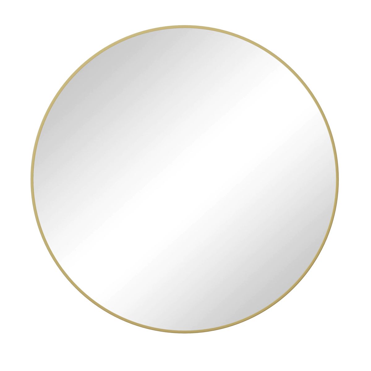 48-Inch Gold Metal Framed Round Wall Mirror — view 4