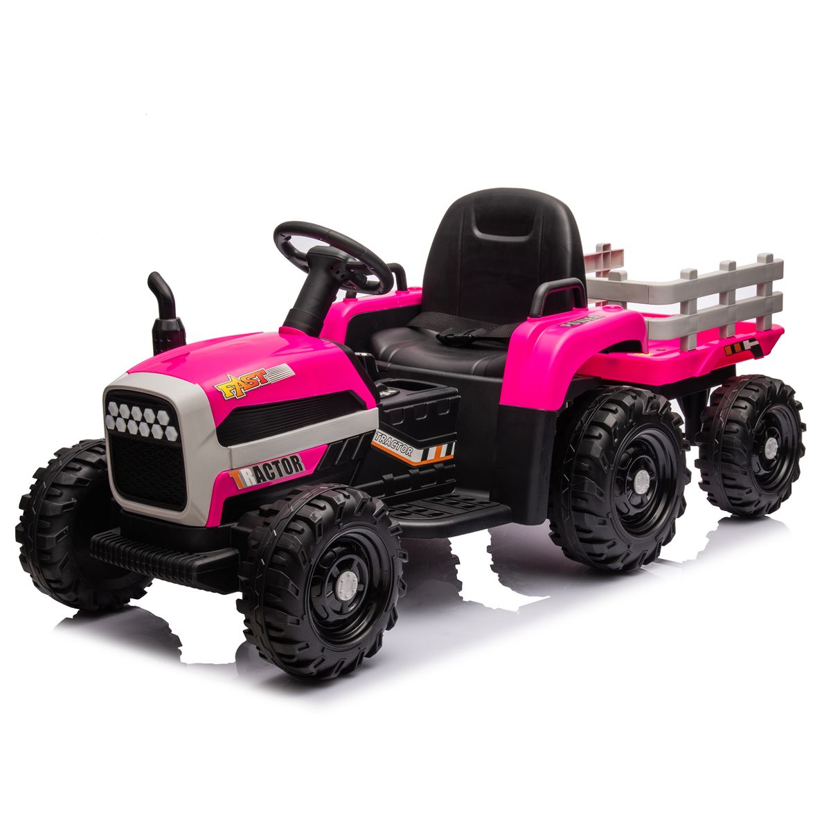 24V Kids Ride-On Tractor with Trailer — view 2