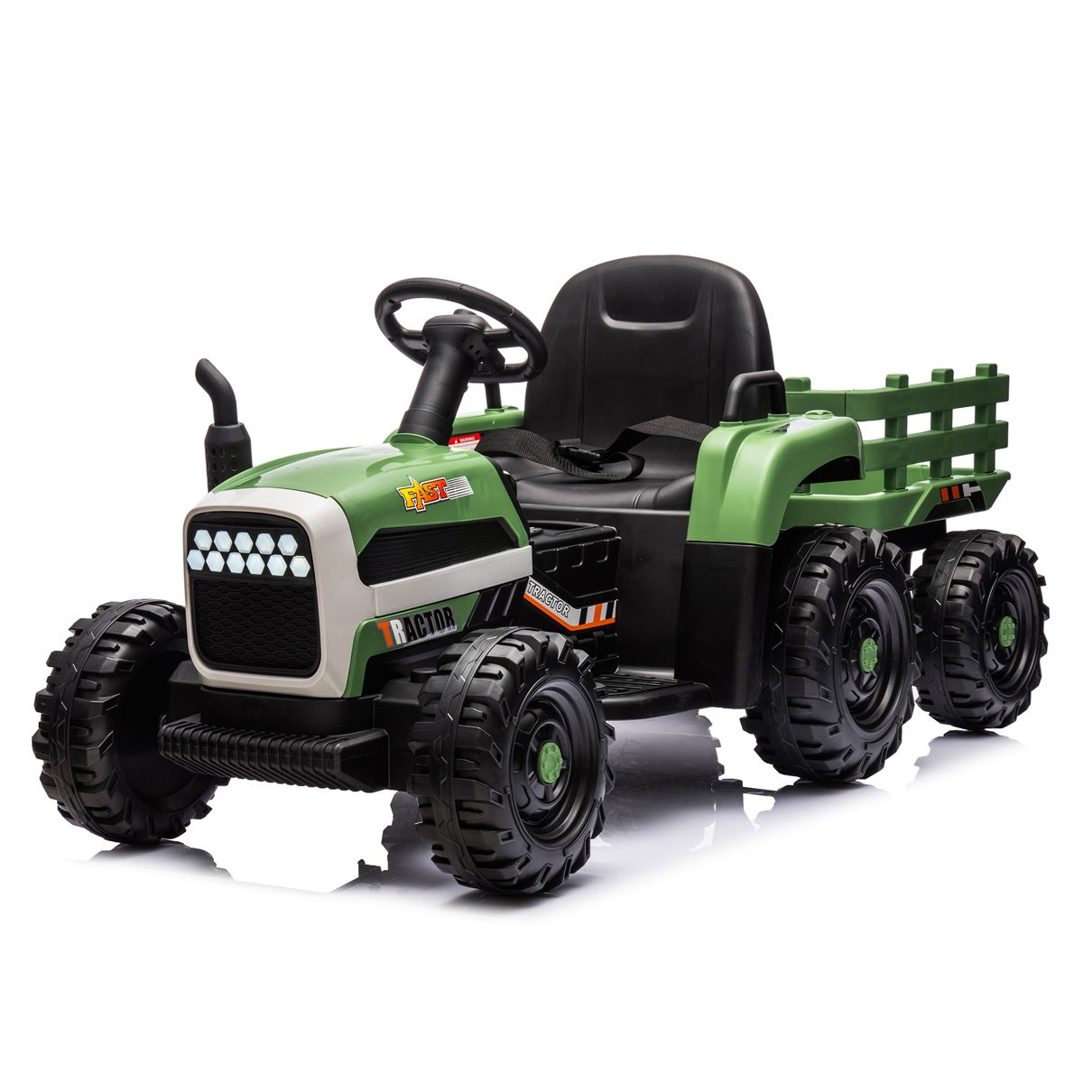 24V Ride-On Tractor with Trailer and Remote — view 3