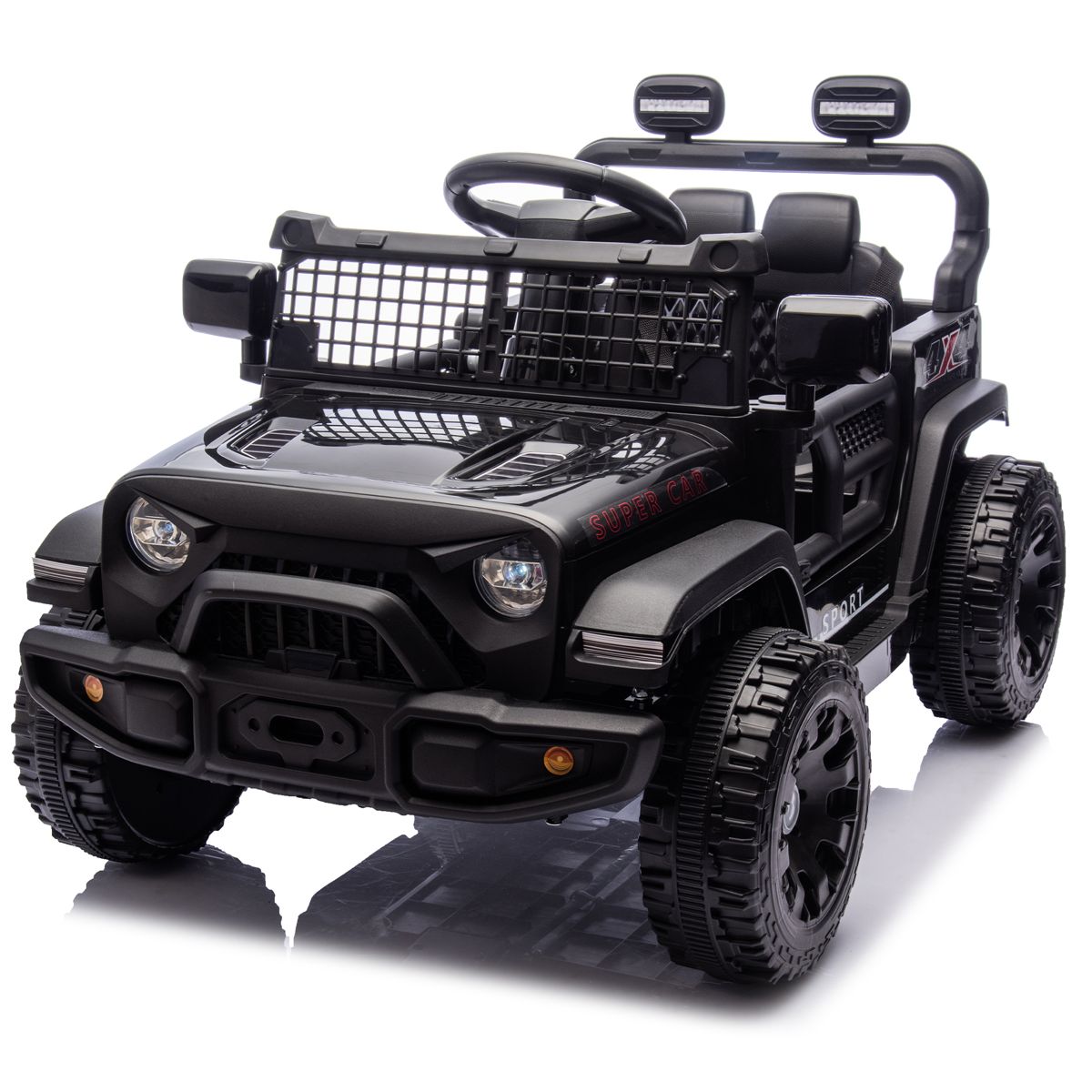 24V Ride-On Car with Remote Control, Black — view 3