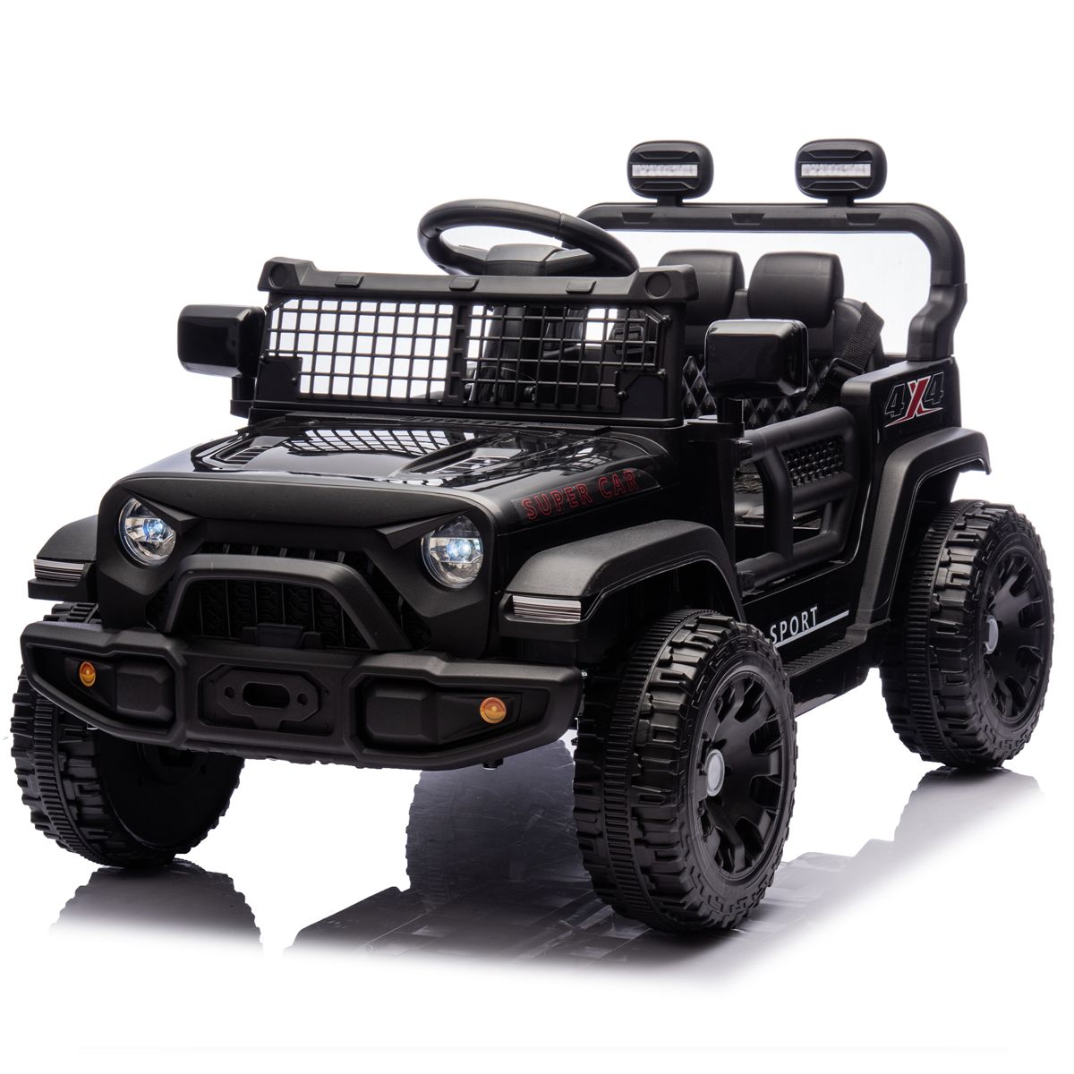 24V Ride-On Car with Remote Control, Black — view 4