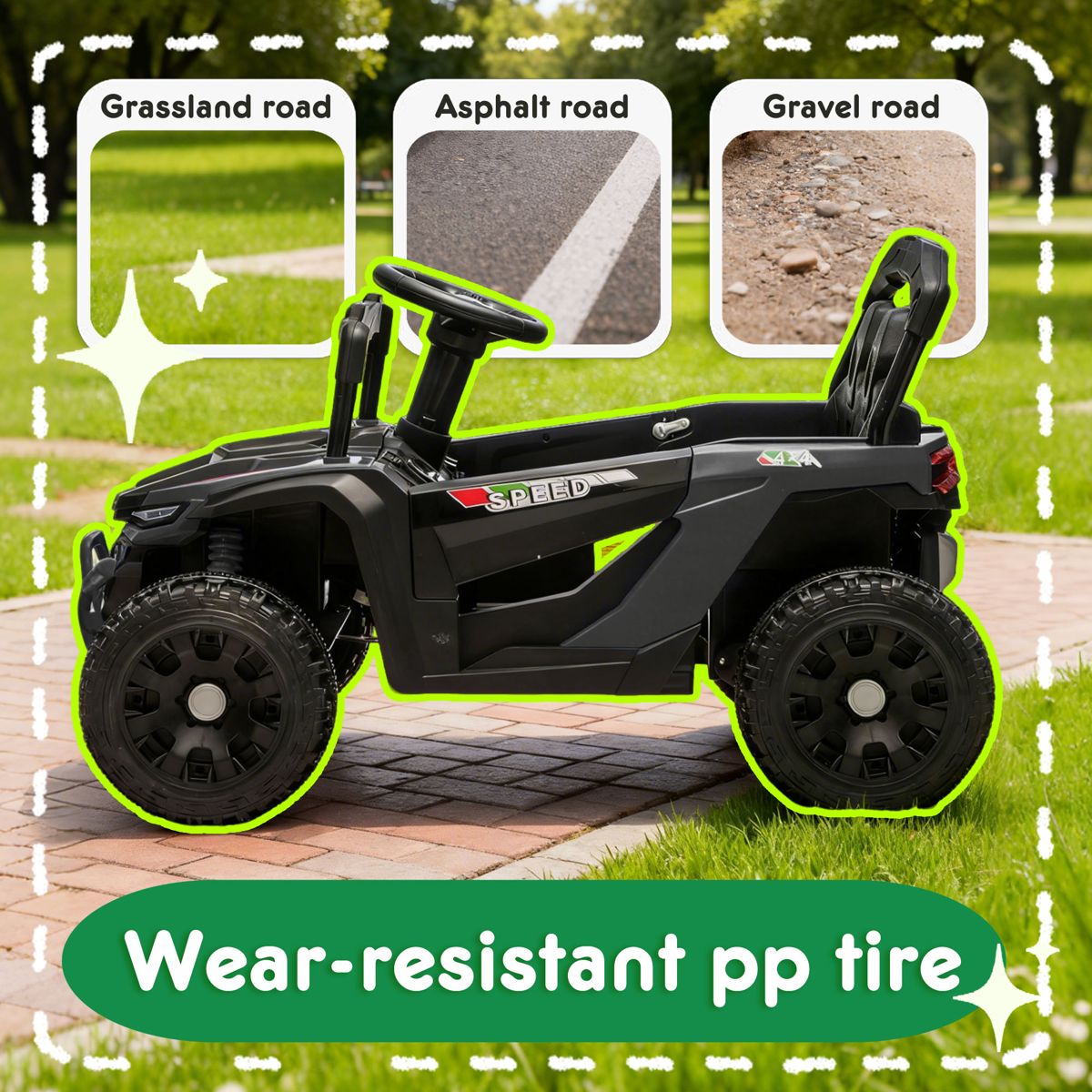 24V Kids Ride-On UTV with Remote Control — view 4