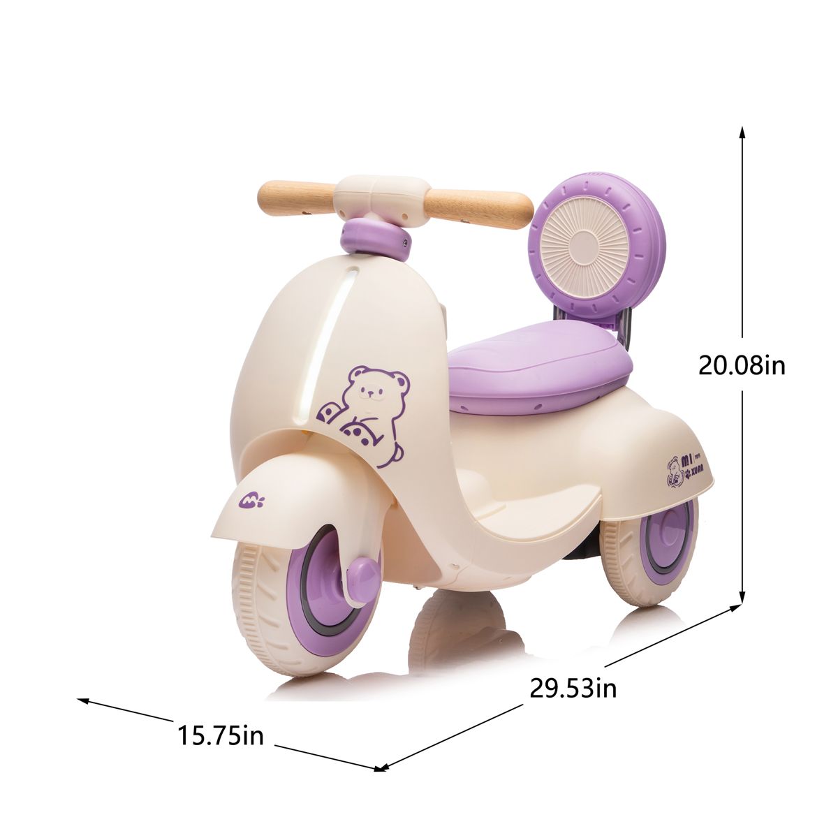 12V Three-Wheel Toddler Ride-On Motorcycle — view 2