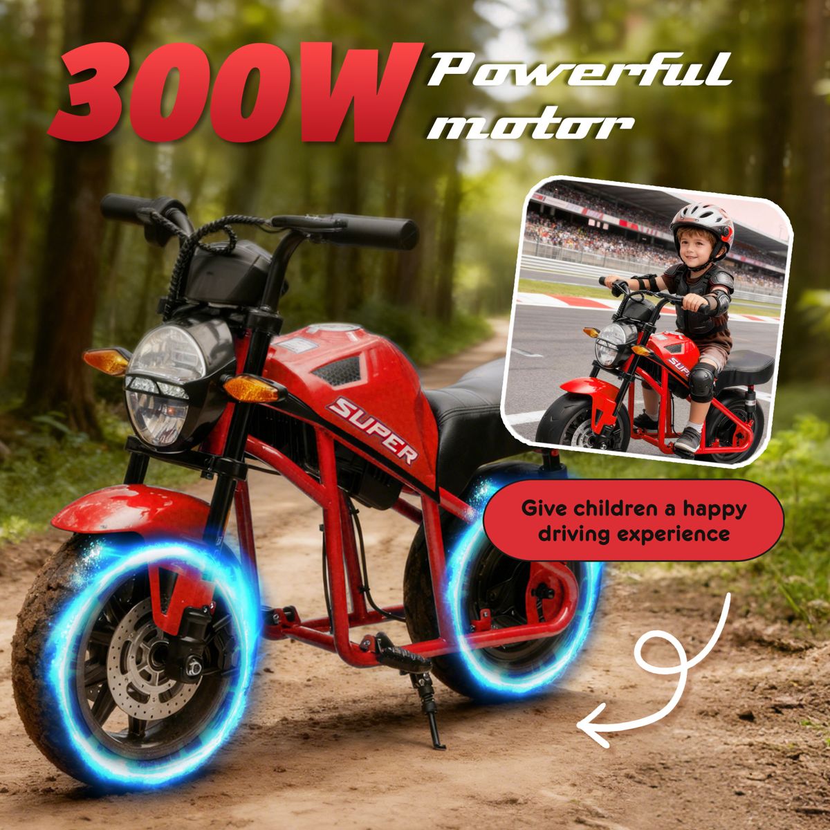 24V 300W XL Ride-On Muscle Motorcycle — view 3