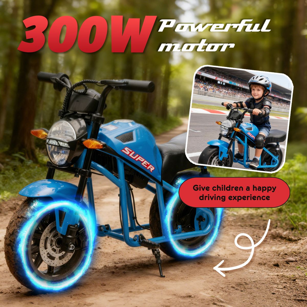 24V XL Ride-On Motorcycle with 14-Inch Wheels — view 3