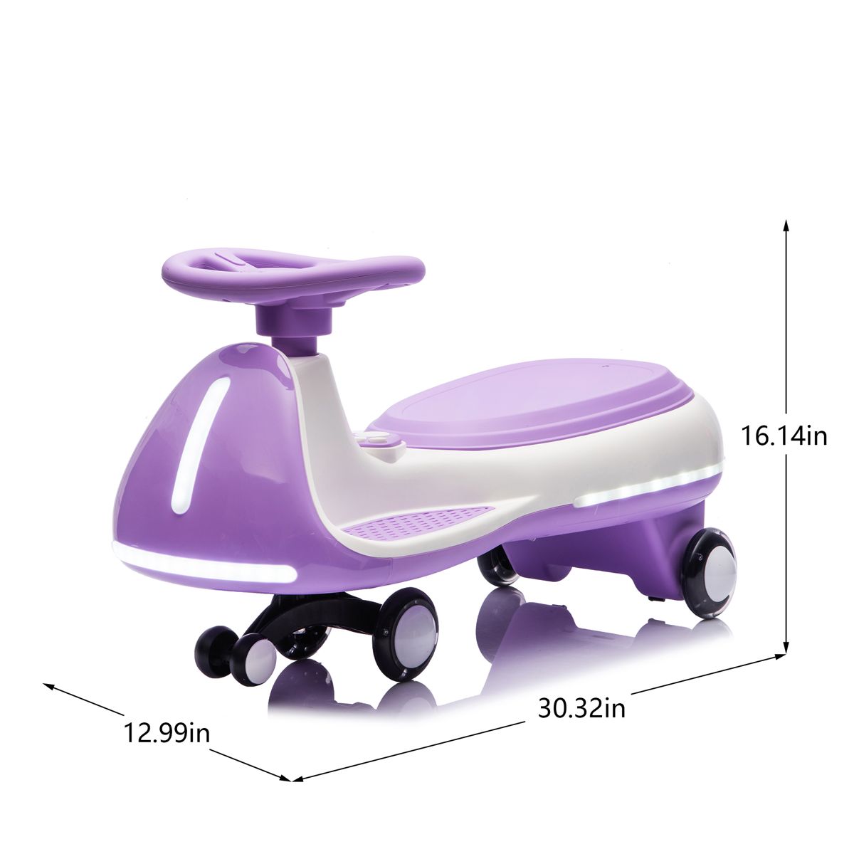 12V Electric Wiggle Car with LED Wheels — view 2