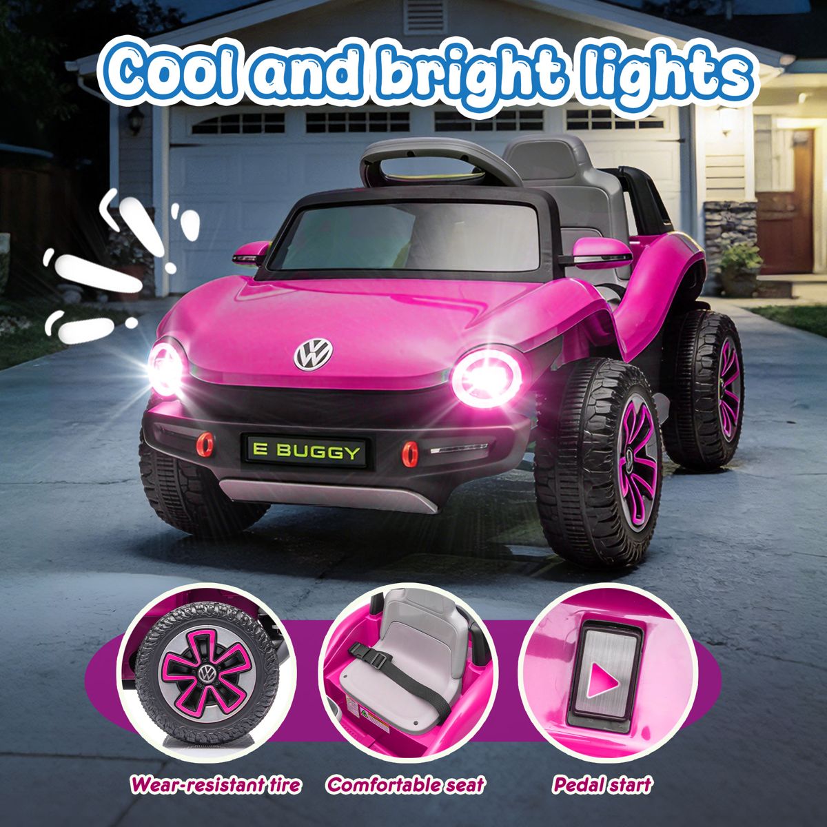 Licensed Volkswagen Beetle 12V Ride-On Car — view 3