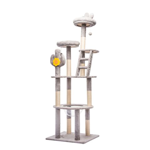 72-Inch Cactus Cat Tree with Clear Capsule