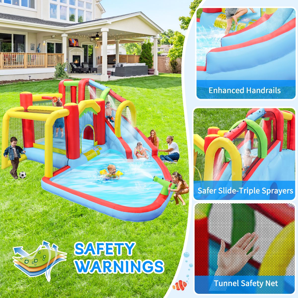 9-in-1 Inflatable Water Park Bounce House — view 2